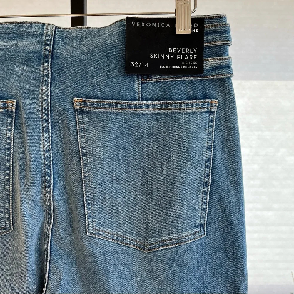 NWT Veronica Beard size 32 Blue Flare Jeans - Picture 8 of 9